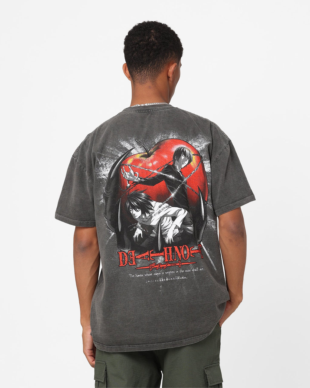 Goat Crew X Death Note Shinigami Heavyweight Vintage T-Shirt Black Wash