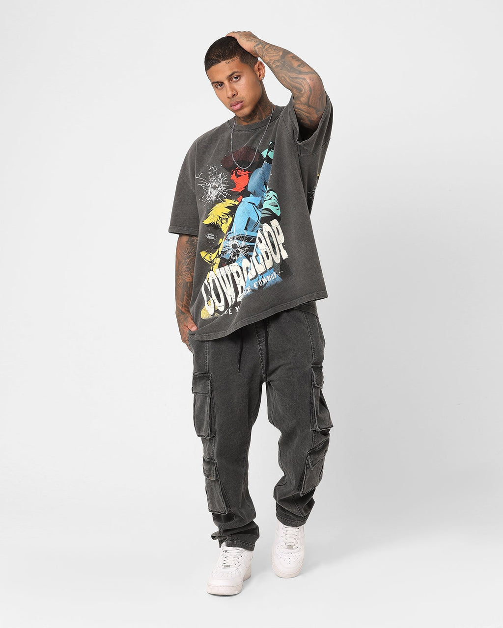 American Thrift X Cowboy Bebop Cowboy Bebop Heavyweight Vintage T-Shirt Black Wash