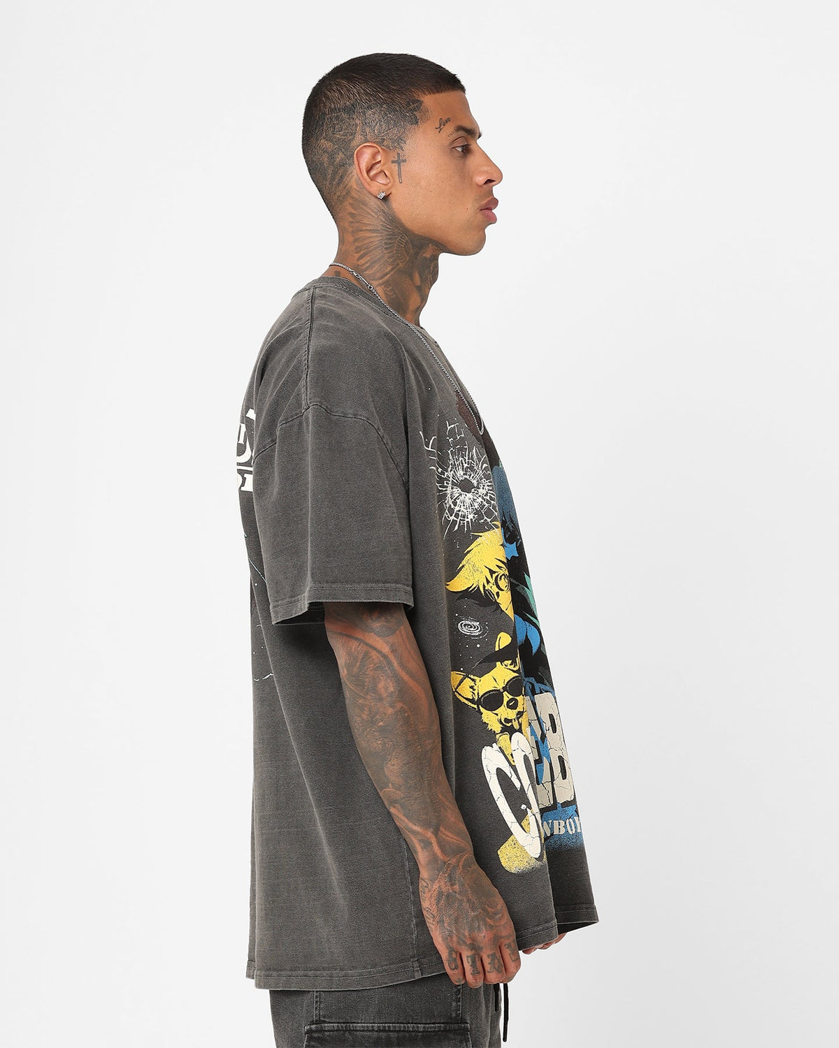 American Thrift X Cowboy Bebop Cowboy Bebop Heavyweight Vintage T-Shirt Black Wash