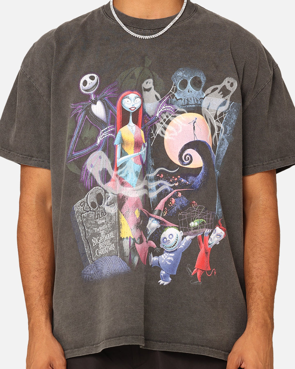 Goat Crew X The Nightmare Before Christmas Group Heavyweight Vintage T-Shirt Black Wash