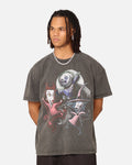 73Studio X The Nightmare Before Christmas Lock Shock & Barrel Heavyweight Vintage T-Shirt Black Wash