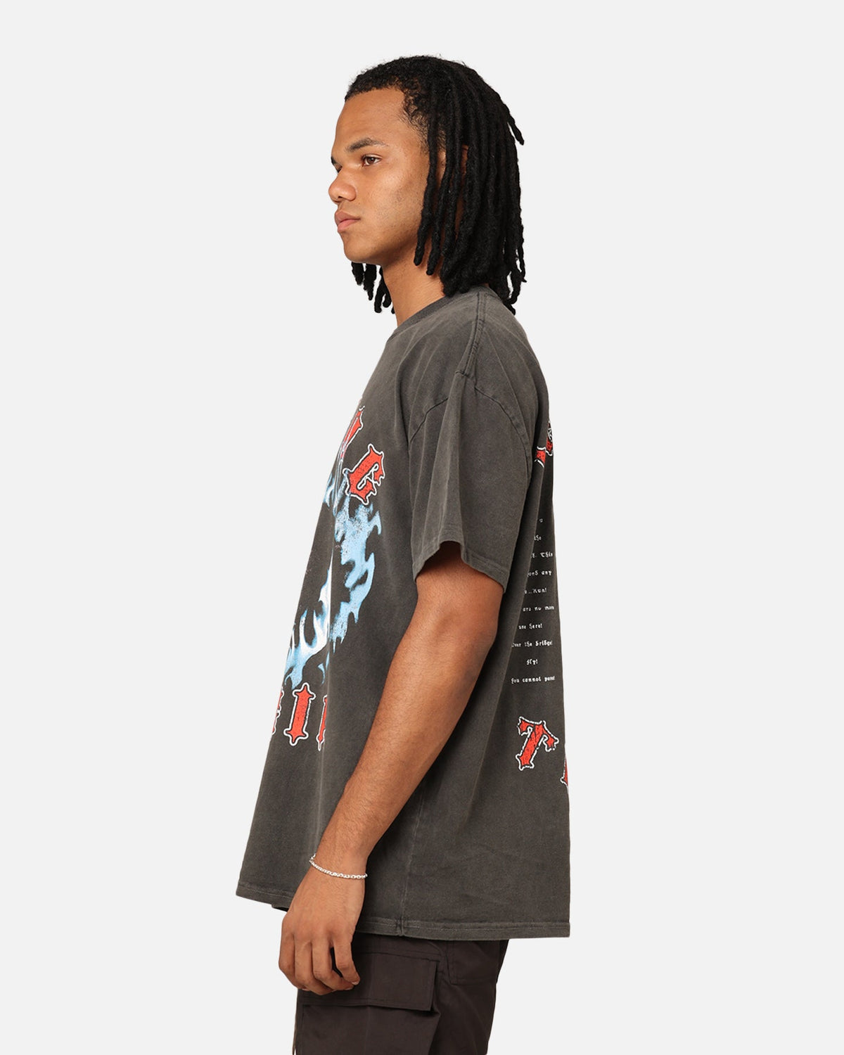 American Thrift X Lord Of The Rings The Balrog Heavyweight T-Shirt Black Wash