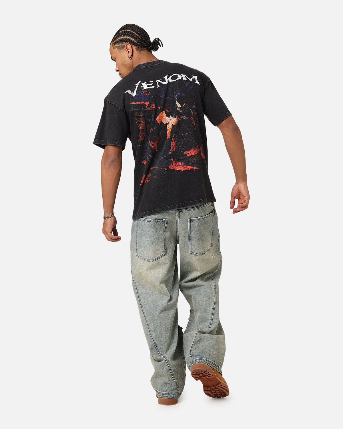 Goat Crew Marvel Spider-Man Y2K Venom The Host Vintage T-Shirt Black Acidwash