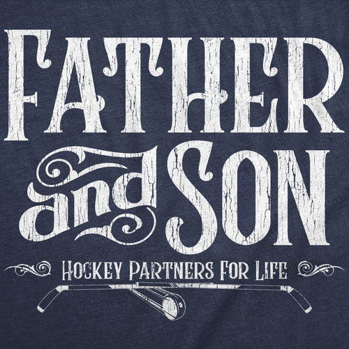 Father And Son Hockey Partners For Life Men's T Shirt