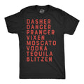 Moscato Vodka Tequila Reindeer Men's T Shirt