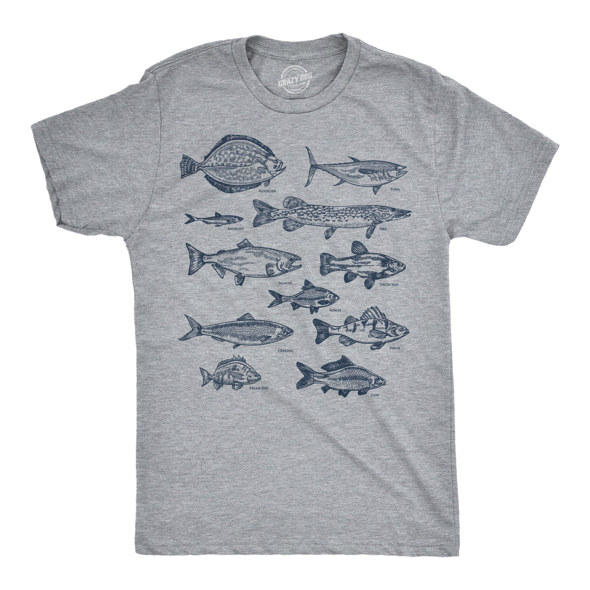 Vintage Fish With Names Men's T Shirt