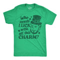 Winking Leprechaun Who Needs Luck With All This Charm Men's T Shirt