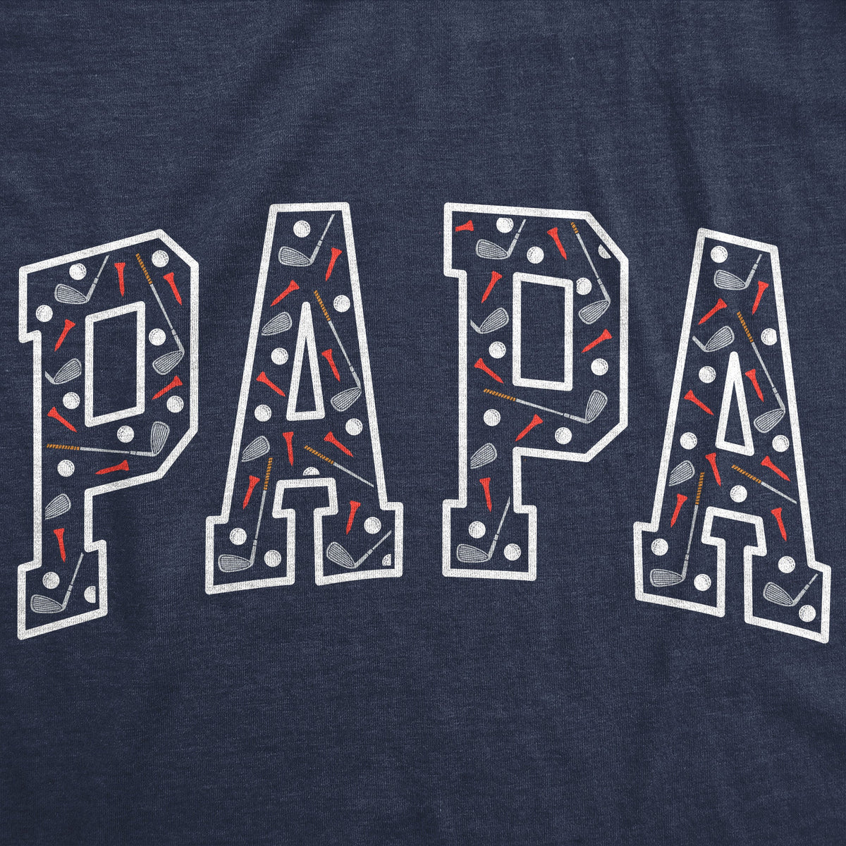 Papa Text Pattern Men's T Shirt