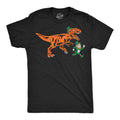 T Rex Chasing Leprechaun Men's T Shirt