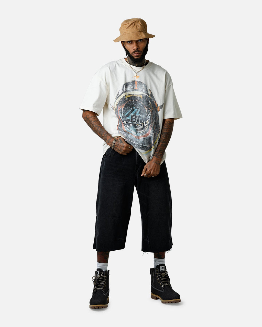Culture Kings X Mclaren Oscar Piastri 'Vegas Grand Prix 2024' Helmet T-Shirt Off White