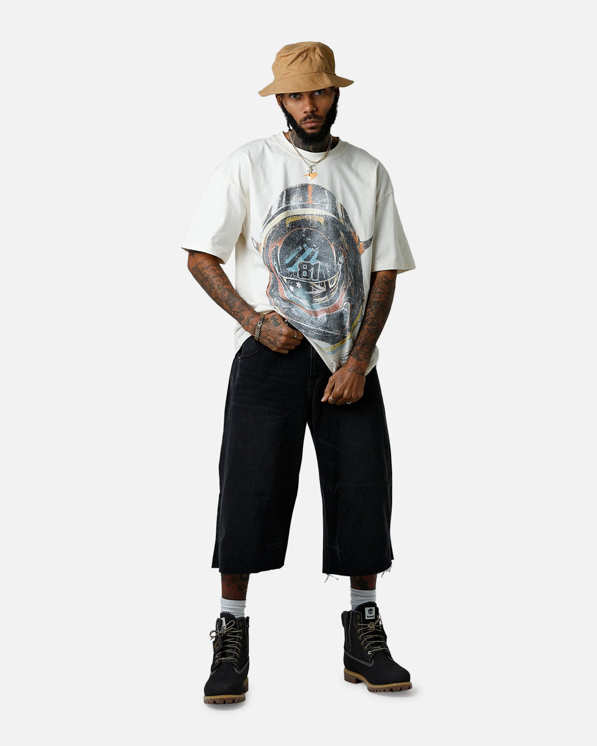 Culture Kings X Mclaren Oscar Piastri 'Vegas Grand Prix 2024' Helmet T-Shirt Off White