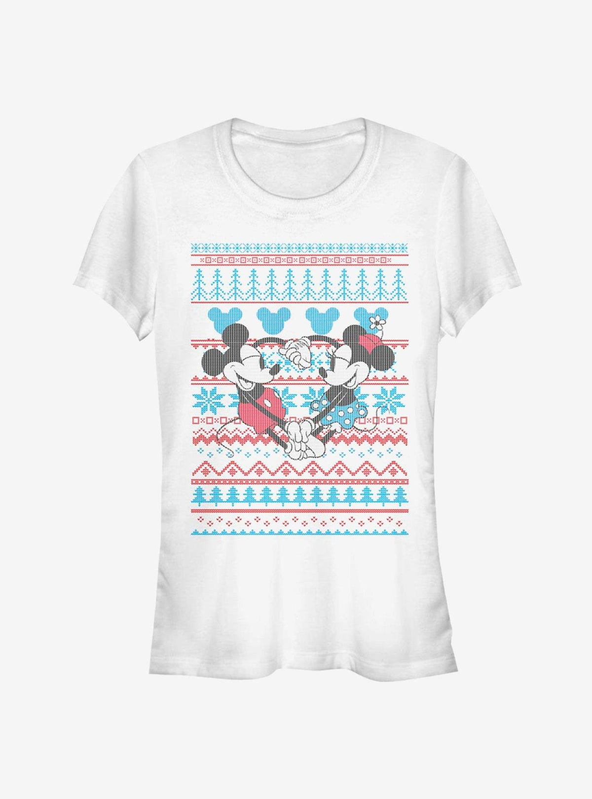 Disney Mickey Mouse & Minnie Mouse Holiday Sweater Girls T-Shirt