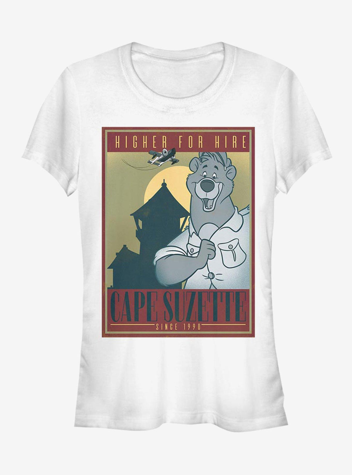 Disney TaleSpin Cape Suzette Poster Girls T-Shirt