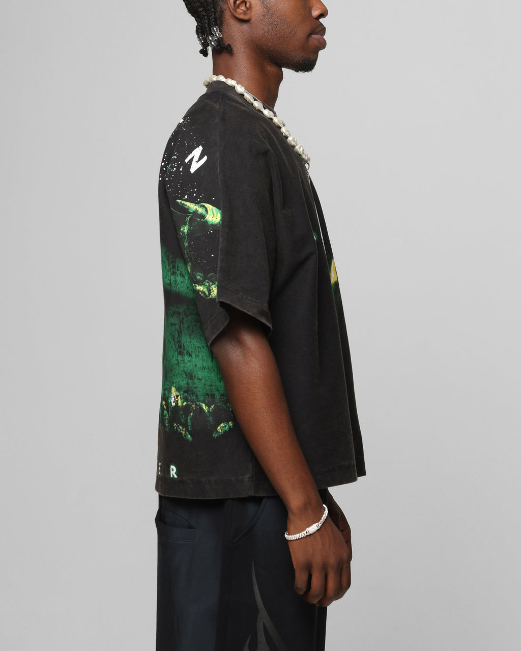 Loiter Alien Boxy T-Shirt Washed Black
