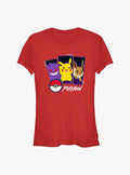 Pokemon Pokemon Trio Gengar, Pikachu, and Eevee Girls T-Shirt