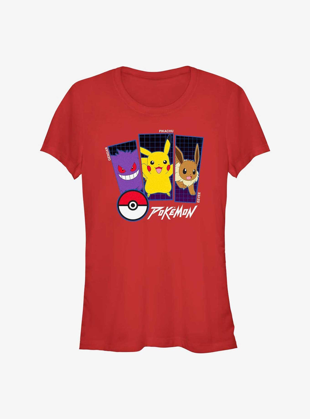 Pokemon Pokemon Trio Gengar, Pikachu, and Eevee Girls T-Shirt