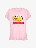 Pokemon Sleepy Pikachu Recharging Girls T-Shirt