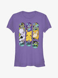 Pokemon Mewtwo, Pikachu, and Psyduck Skateboard Deck Art Girls T-Shirt
