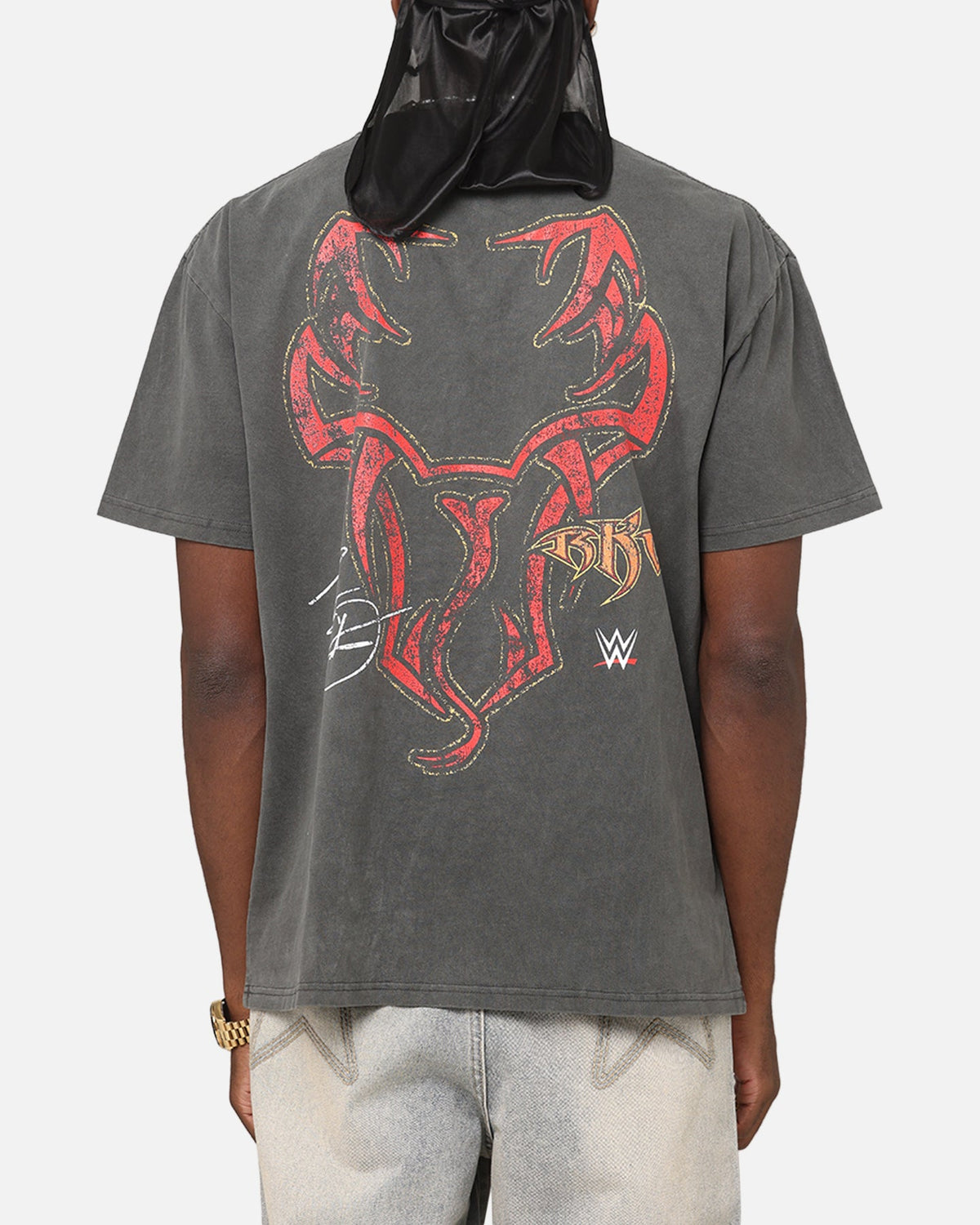 Culture Kings X WWE Randy Orton Heavyweight T-Shirt Black Wash