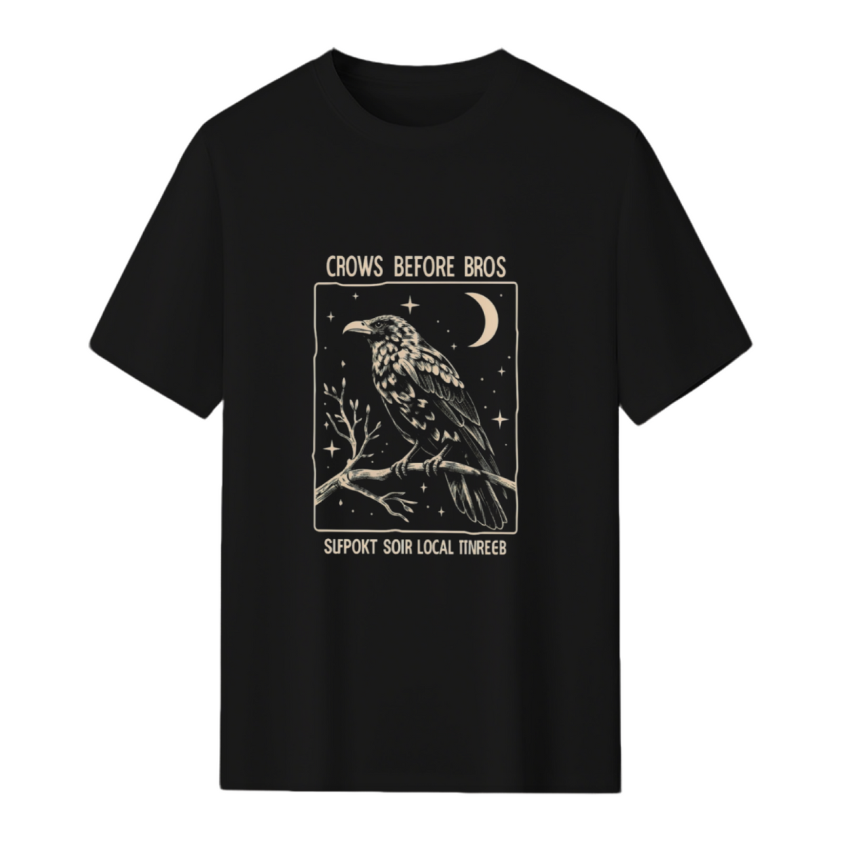 Funny Crows Before Bros, Support Your Local Murder, Vintage Retro Halloween Raven T-Shirt
