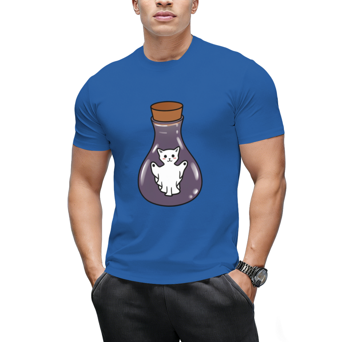 Ghost Cat Spirit In A Witches Jar T-Shirt