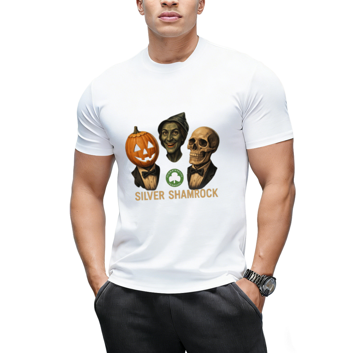 halloween 3 silver shamrock masks T-Shirt