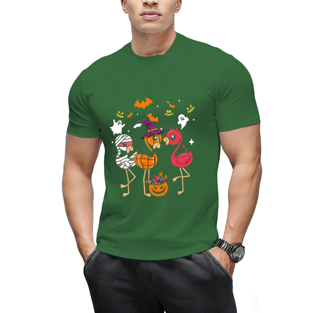 Flamingo Happy Halloween T-Shirt