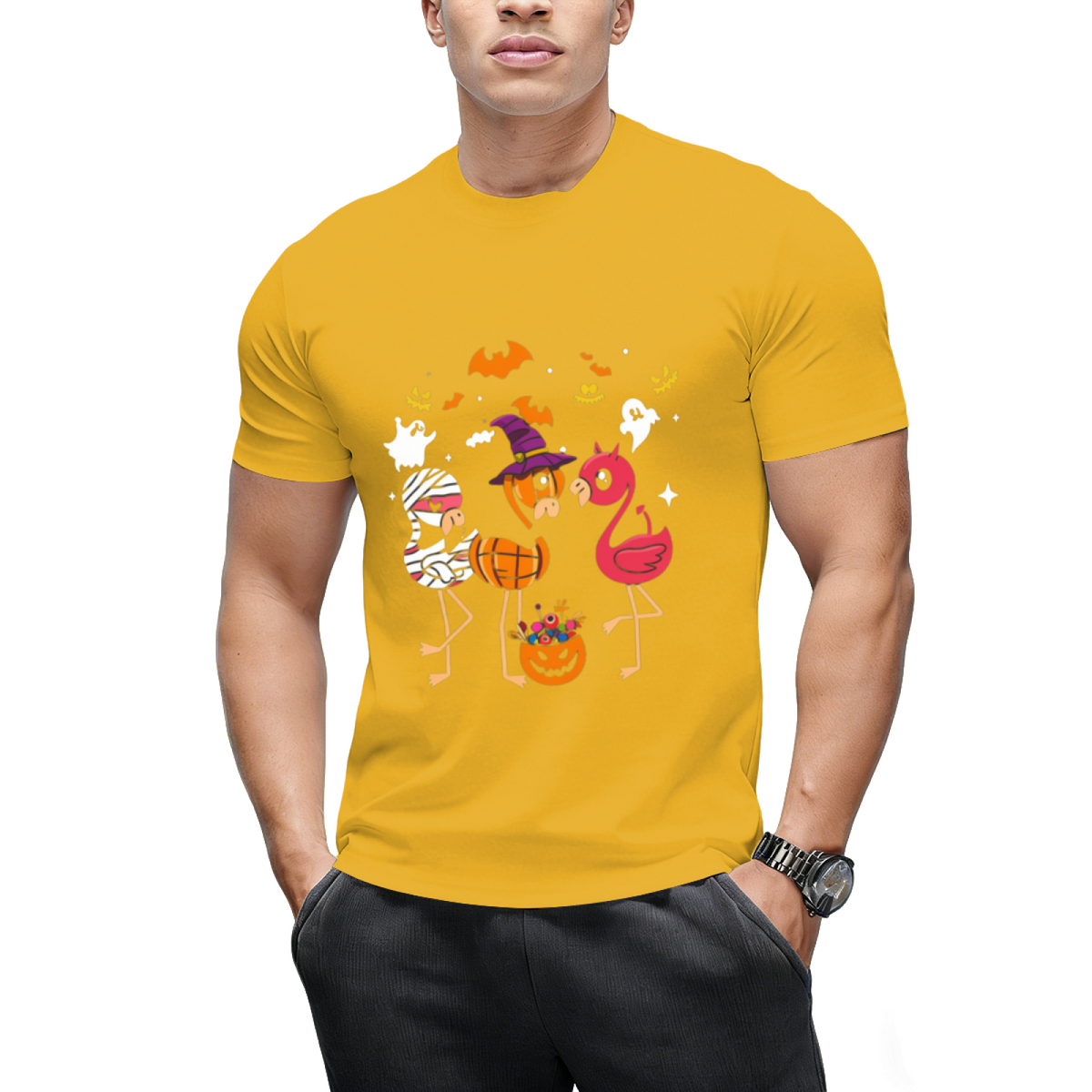 Flamingo Happy Halloween T-Shirt