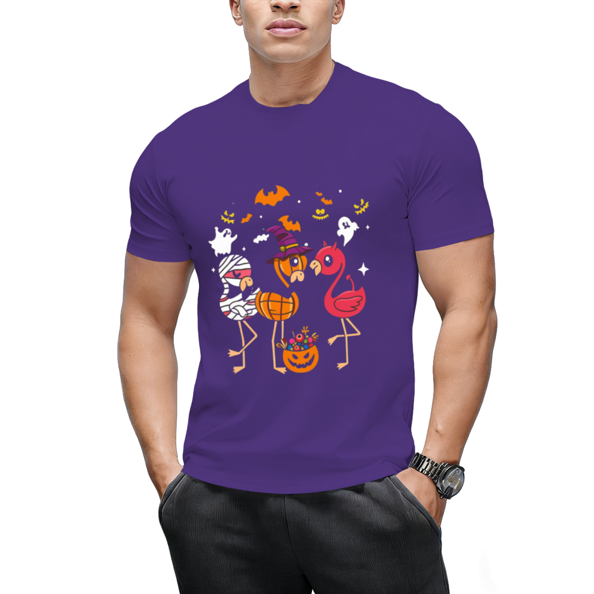Flamingo Happy Halloween T-Shirt