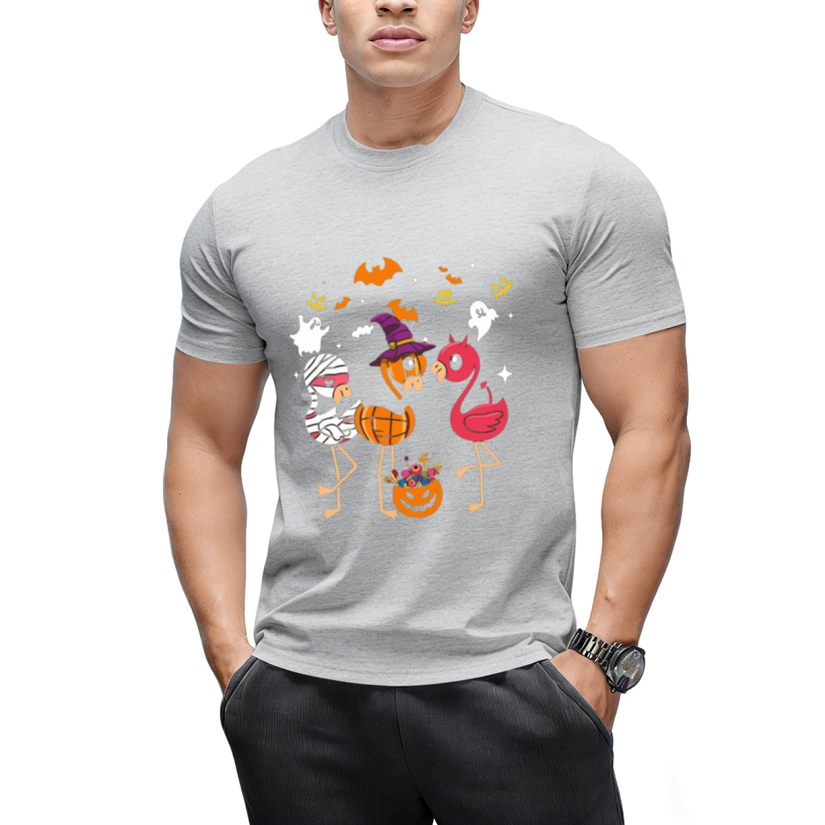 Flamingo Happy Halloween T-Shirt