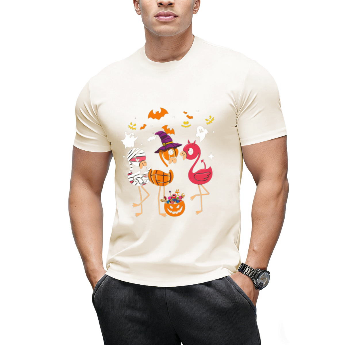 Flamingo Happy Halloween T-Shirt