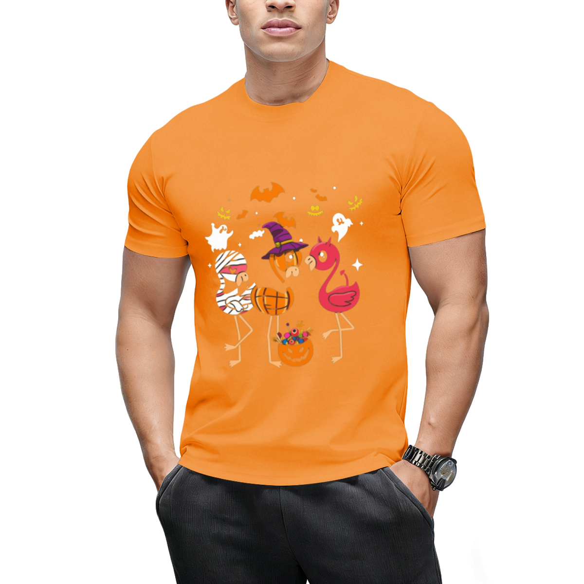 Flamingo Happy Halloween T-Shirt