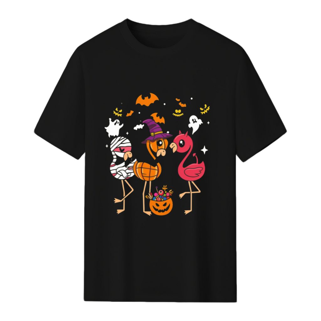 Flamingo Happy Halloween T-Shirt