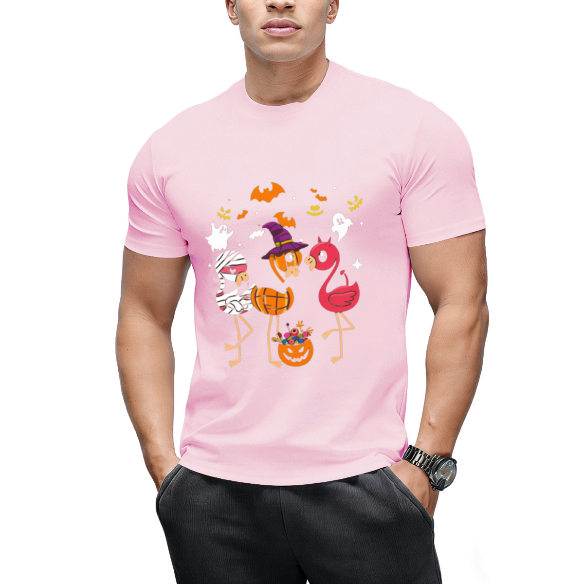 Flamingo Happy Halloween T-Shirt