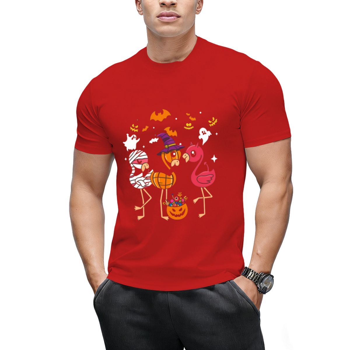 Flamingo Happy Halloween T-Shirt