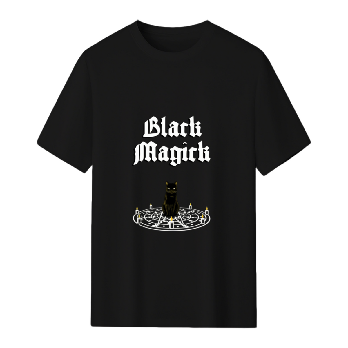 Black Magick - Black Cat Ritual Circle T-Shirt