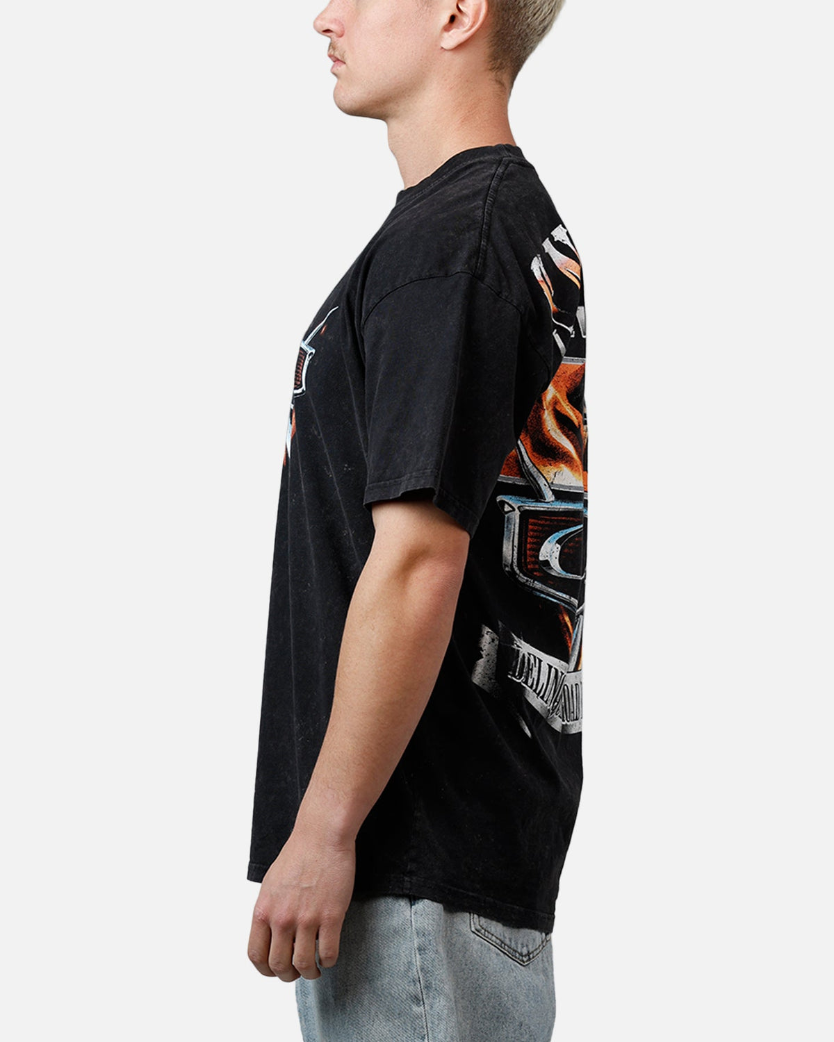 73Studio Disney And Pixar Cars Snot Rod Vintage T-Shirt Black Acidwash
