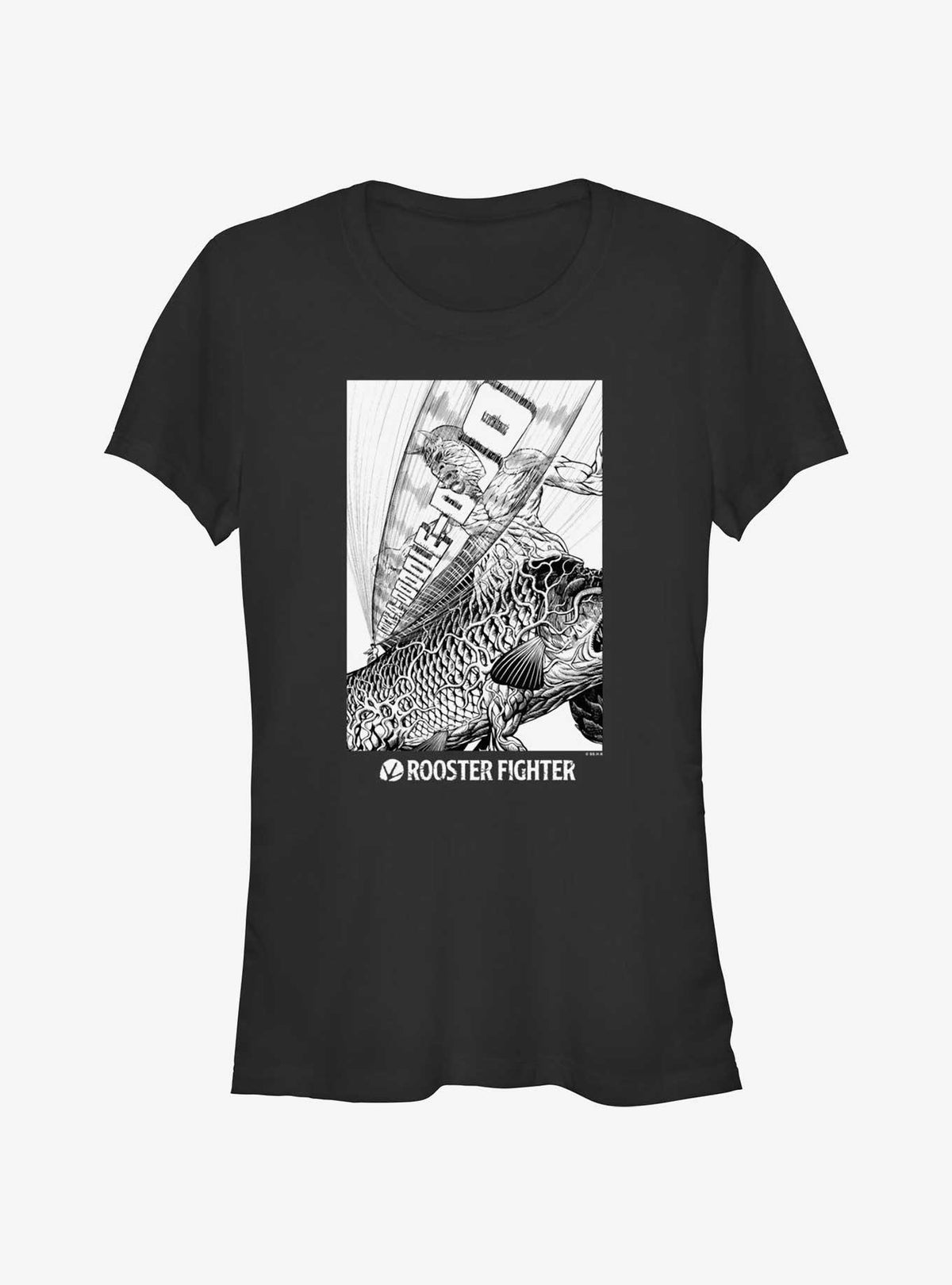 Rooster Fighter Cock-A-Doodle-Doo Manga Poster Girls T-Shirt