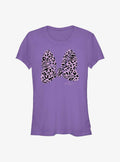 Disney Minnie Mouse Animal Print Bow Girls T-Shirt