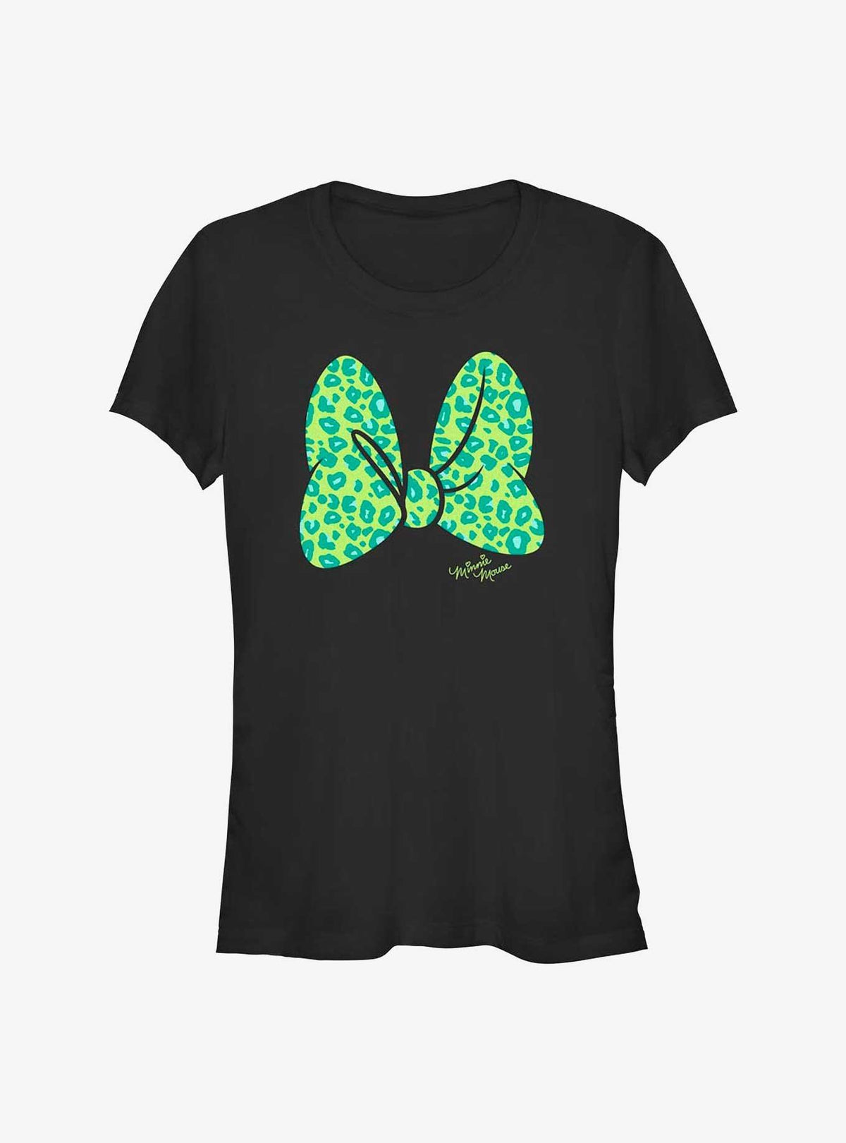 Disney Minnie Mouse Leopard Print Bow Girls T-Shirt