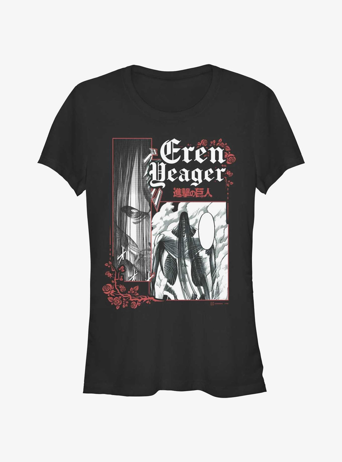 Attack on Titan Goth Colossal Titan Eren Girls T-Shirt