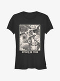 Attack on Titan Titan Collage Girls T-Shirt