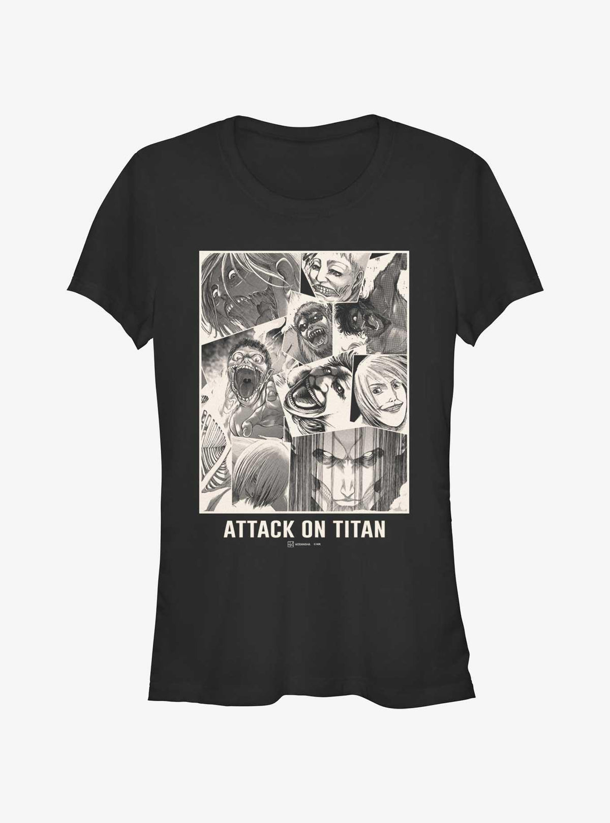 Attack on Titan Titan Collage Girls T-Shirt
