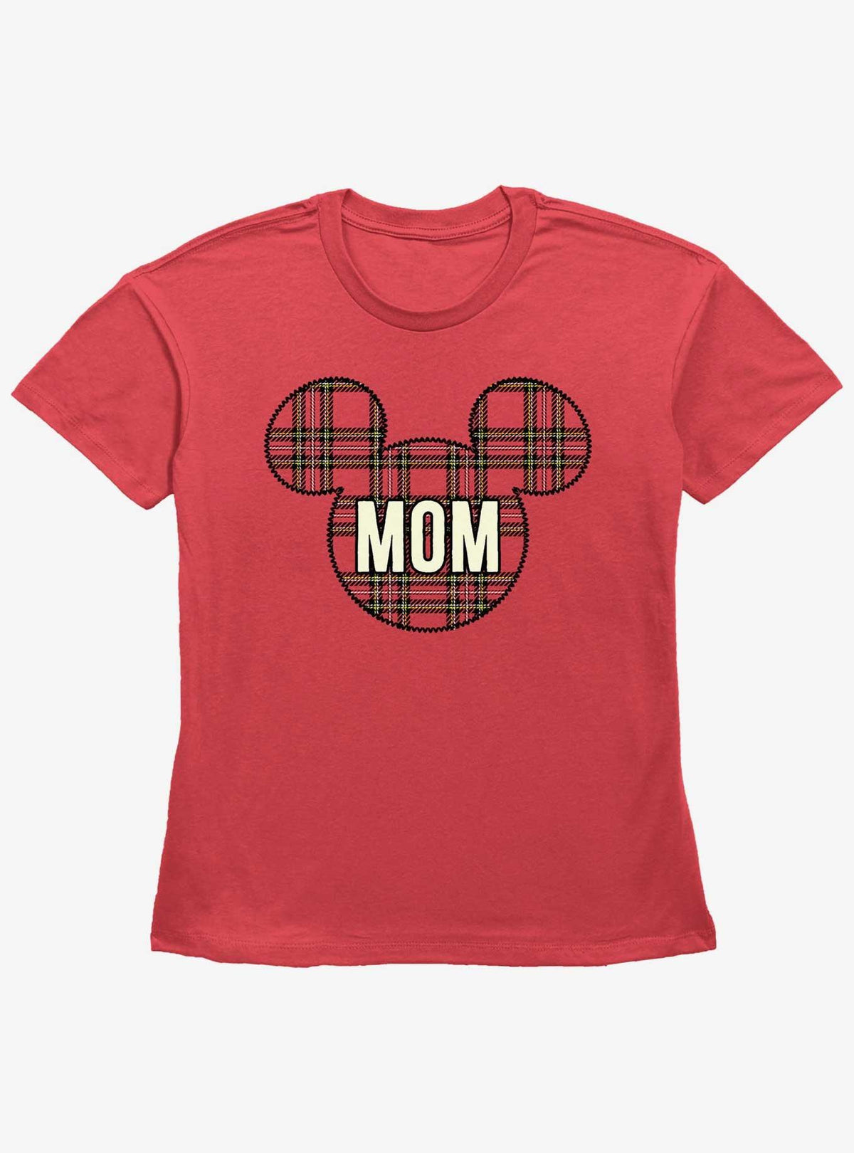Disney Mickey Mouse Mom Holiday Patch Girls Straight Fit T-Shirt