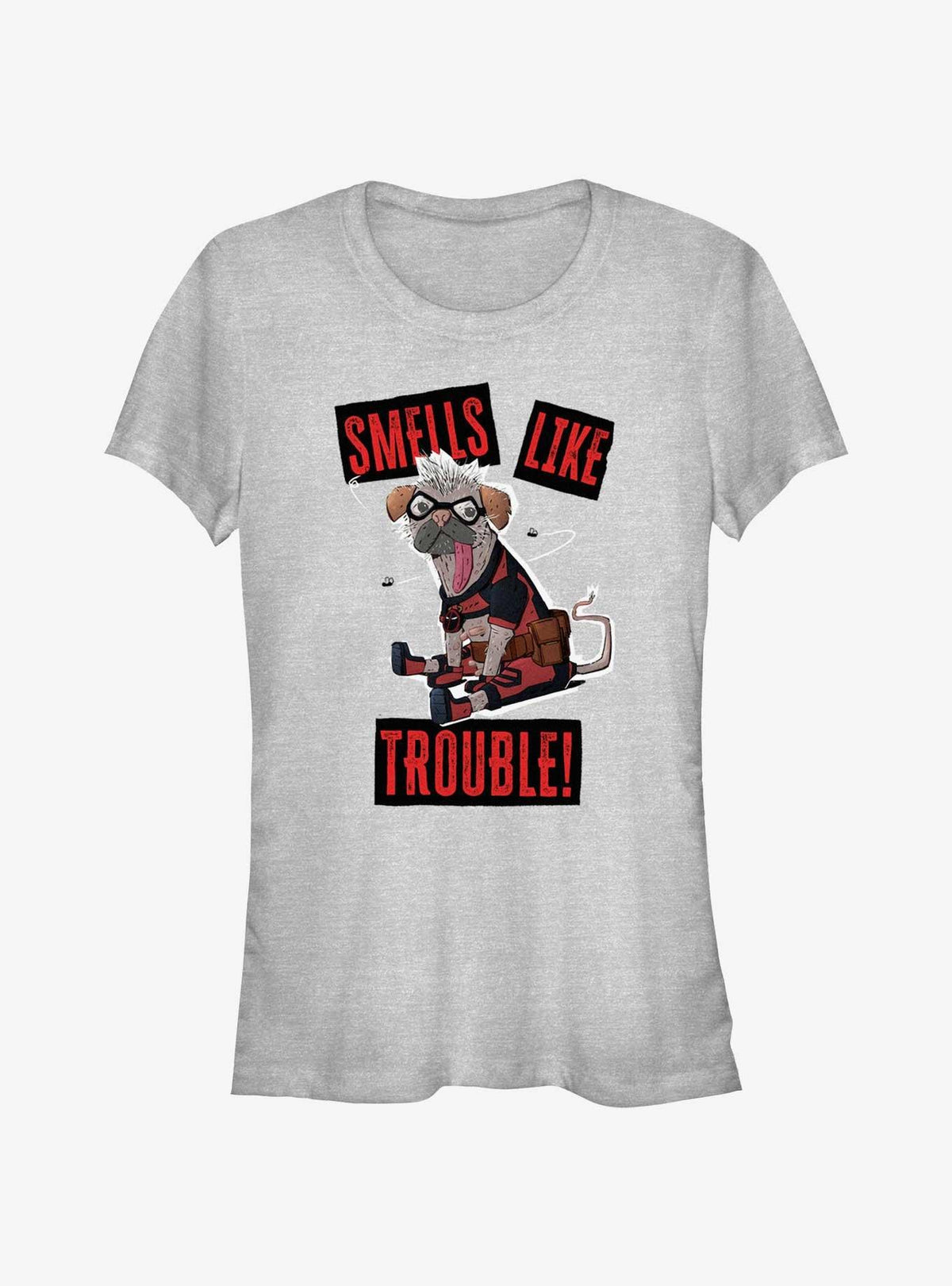 Marvel Deadpool & Wolverine Smells Like Trouble Dogpool Girls T-Shirt