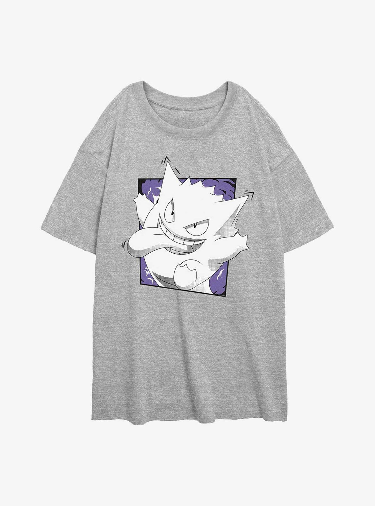 Pokemon Gengar Passing Through Girls Oversized T-Shirt