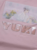 Fruits Basket Yuki Pink Boyfriend Fit Girls T-Shirt