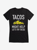 It's Happy Bunny Tacos Might Help Girls T-Shirt