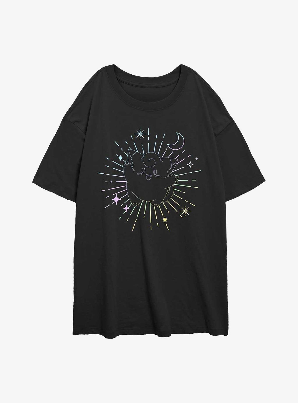 Pokemon Celestial Clefairy Girls Oversized T-Shirt