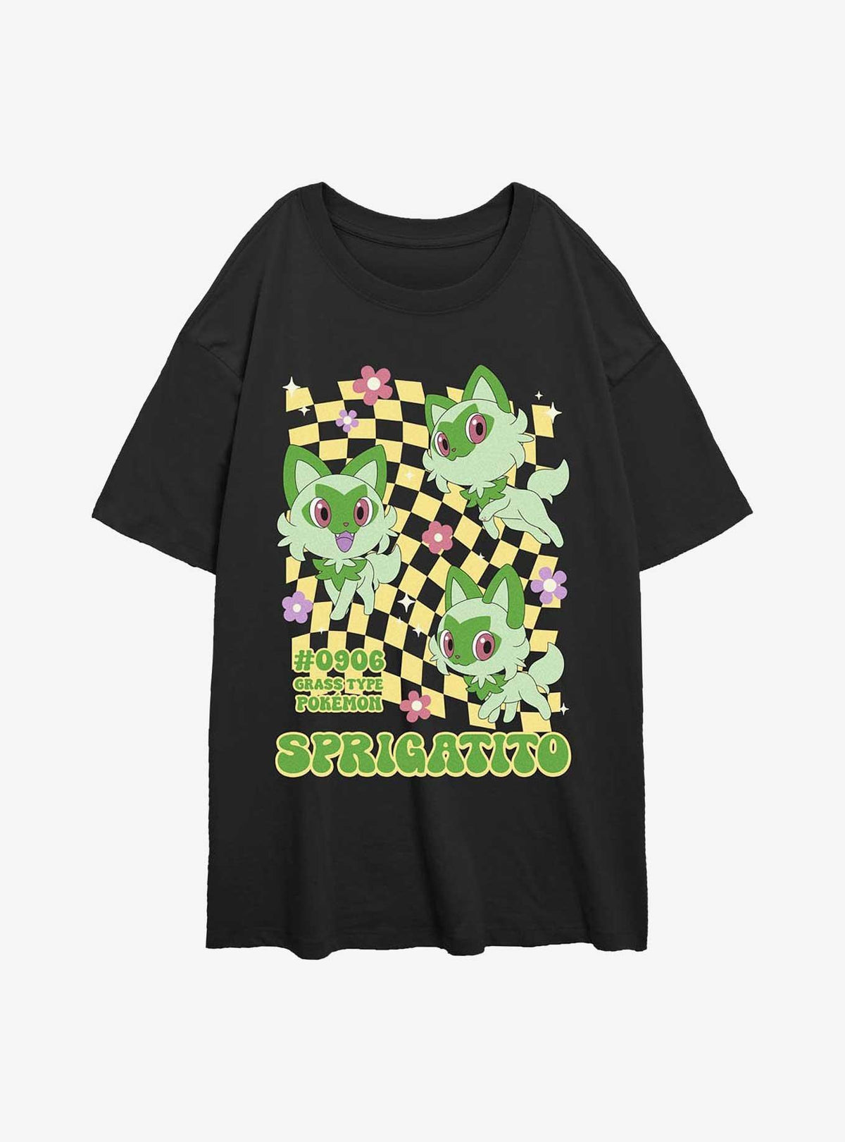 Pokemon Sprigatito Grass Type Girls Oversized T-Shirt